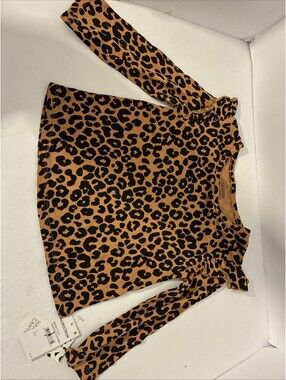 harper canyon Girls Tan Biscuit Leopard Size 2